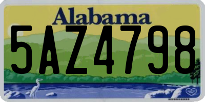 AL license plate 5AZ4798
