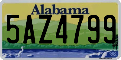AL license plate 5AZ4799