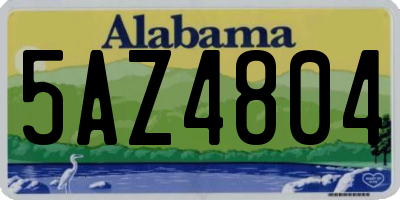 AL license plate 5AZ4804