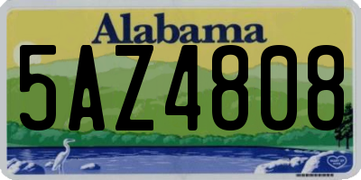 AL license plate 5AZ4808