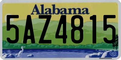 AL license plate 5AZ4815