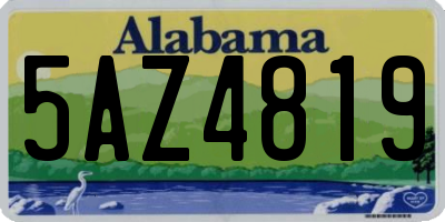AL license plate 5AZ4819