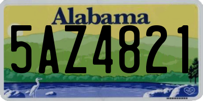 AL license plate 5AZ4821