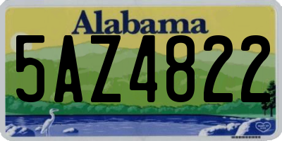 AL license plate 5AZ4822