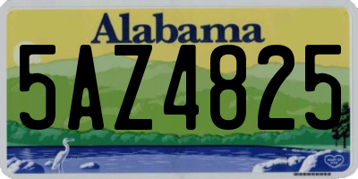 AL license plate 5AZ4825