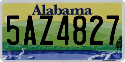 AL license plate 5AZ4827