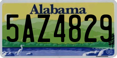 AL license plate 5AZ4829