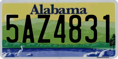 AL license plate 5AZ4831