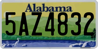 AL license plate 5AZ4832