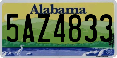 AL license plate 5AZ4833