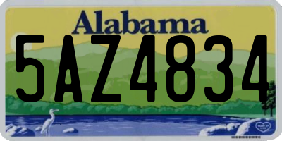 AL license plate 5AZ4834