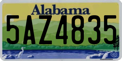 AL license plate 5AZ4835
