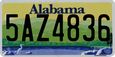 AL license plate 5AZ4836