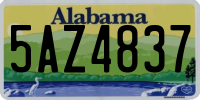 AL license plate 5AZ4837