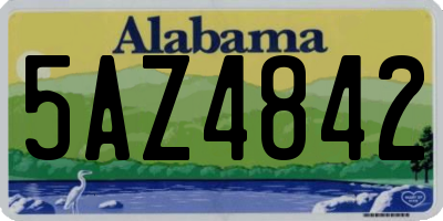 AL license plate 5AZ4842