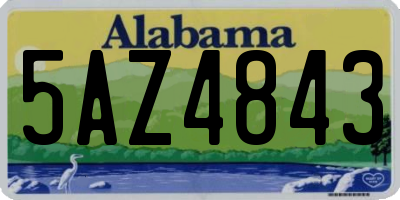 AL license plate 5AZ4843