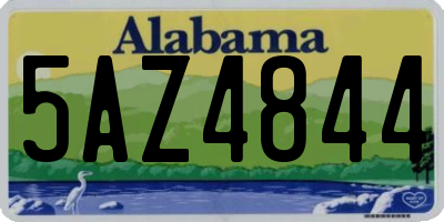 AL license plate 5AZ4844