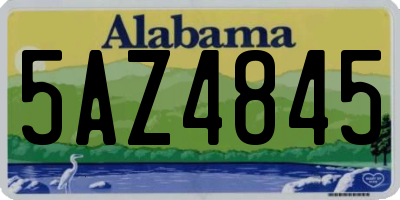 AL license plate 5AZ4845