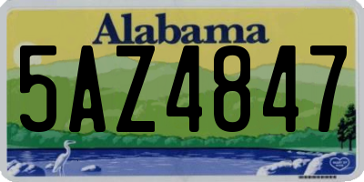 AL license plate 5AZ4847