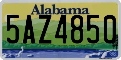AL license plate 5AZ4850