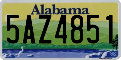 AL license plate 5AZ4851