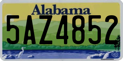 AL license plate 5AZ4852