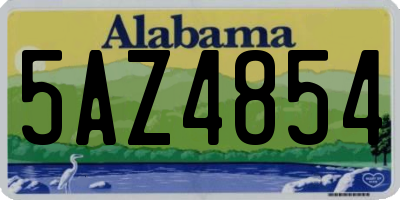 AL license plate 5AZ4854