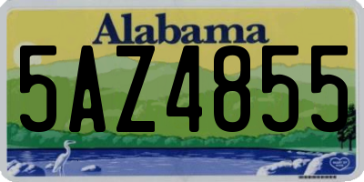 AL license plate 5AZ4855