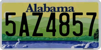 AL license plate 5AZ4857