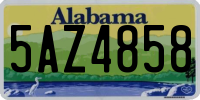 AL license plate 5AZ4858