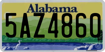AL license plate 5AZ4860
