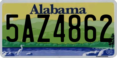 AL license plate 5AZ4862
