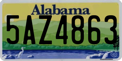 AL license plate 5AZ4863