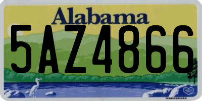 AL license plate 5AZ4866