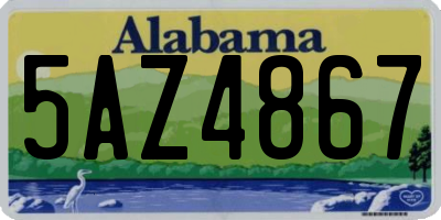 AL license plate 5AZ4867