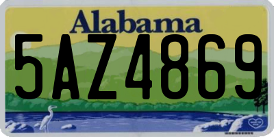 AL license plate 5AZ4869