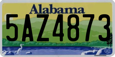 AL license plate 5AZ4873