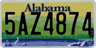 AL license plate 5AZ4874