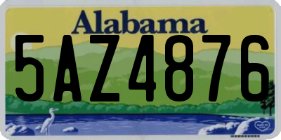 AL license plate 5AZ4876