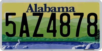 AL license plate 5AZ4878