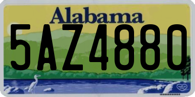 AL license plate 5AZ4880