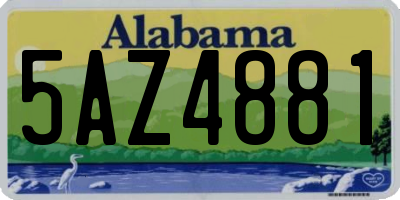 AL license plate 5AZ4881
