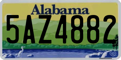 AL license plate 5AZ4882