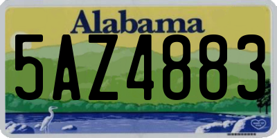 AL license plate 5AZ4883