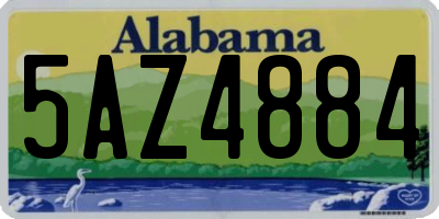AL license plate 5AZ4884