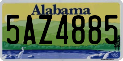 AL license plate 5AZ4885