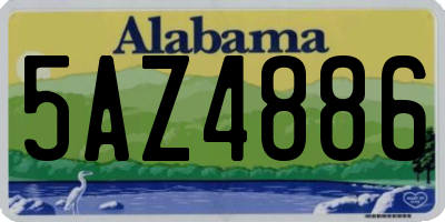 AL license plate 5AZ4886