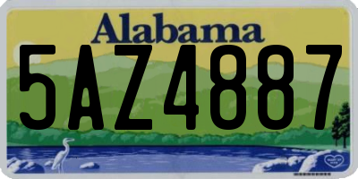 AL license plate 5AZ4887