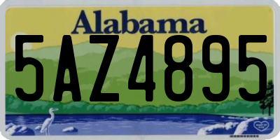 AL license plate 5AZ4895