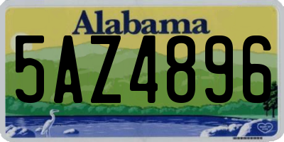 AL license plate 5AZ4896